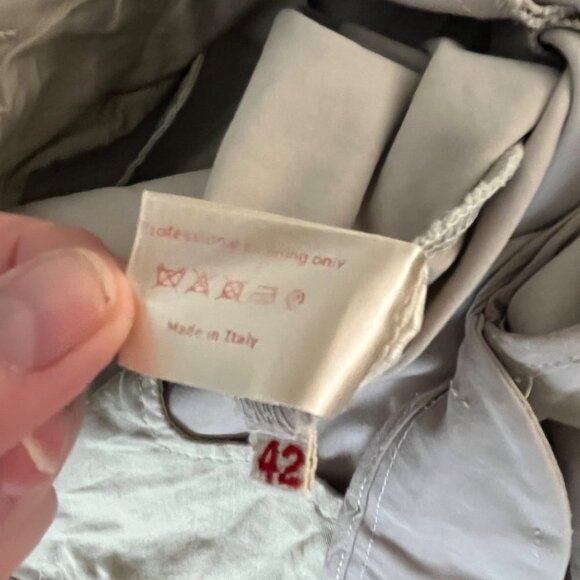 MARNI Button Fly Flat Front Wide Leg Cotton Khaki Chino Pants Pockets IT 42 US 6 - Picture 9 of 10